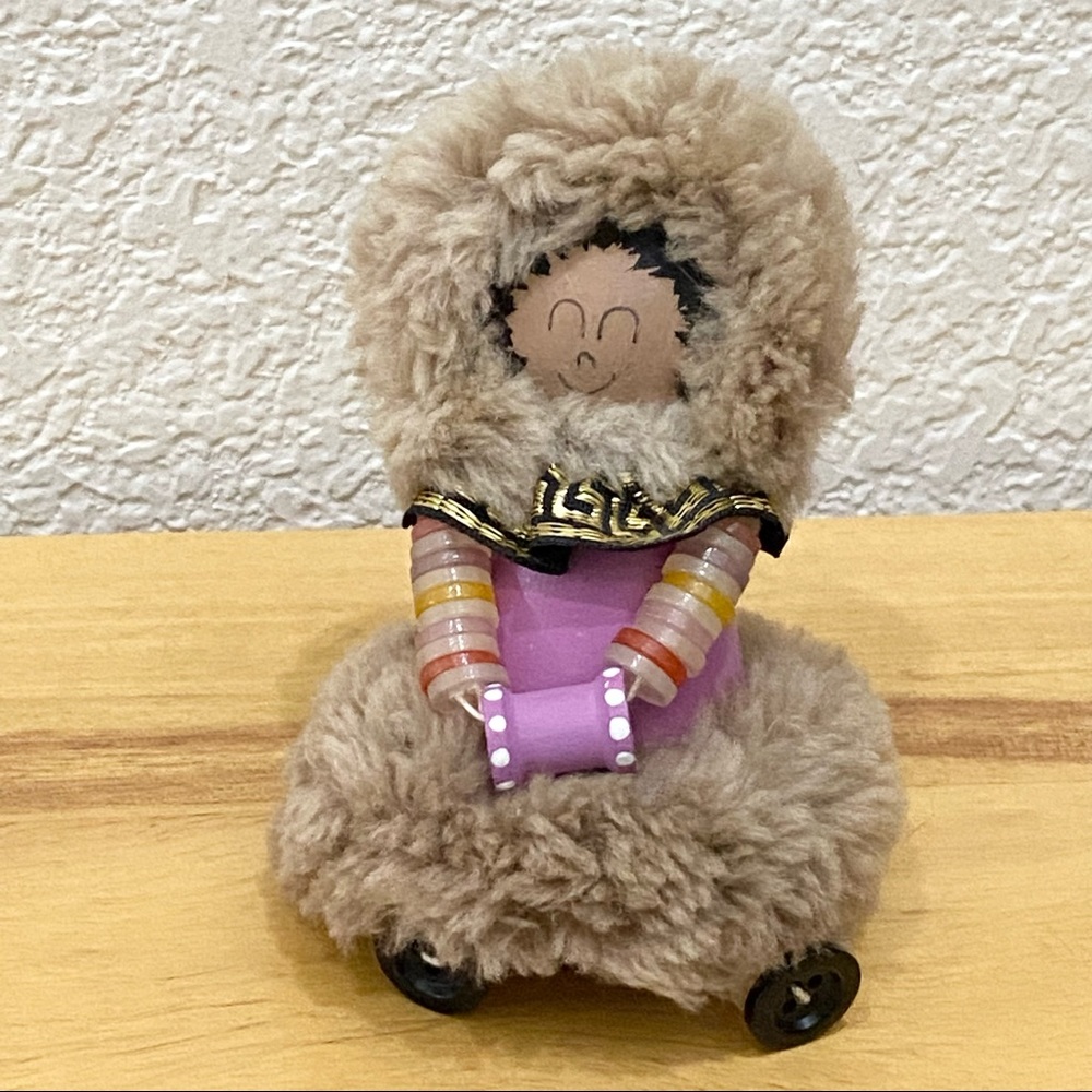 Alaska Eskimo Button Arms & Legs Figurine Shelf Sitter
